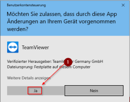 Abbildung einer Windows Sicherheitswarnung